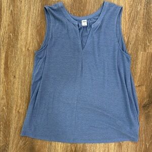 Sleeveless Blue Top
